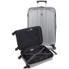 imageSwissGear 3750 Hardside Luggage with Spinner Wheels Silver CheckedMedium 23InchSilver