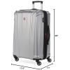 imageSwissGear 3750 Hardside Luggage with Spinner Wheels Silver CheckedMedium 23InchSilver