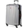 imageSwissGear 3750 Hardside Luggage with Spinner Wheels Silver CheckedMedium 23InchSilver