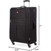 imageSwissGear 4010 Softside Luggage with Spinner Wheels Black CarryOn 18InchBlack