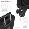 imageSwissGear 4010 Softside Luggage with Spinner Wheels Black CarryOn 18InchBlack