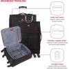 imageSwissGear 4010 Softside Luggage with Spinner Wheels Black CarryOn 18InchBlack