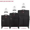 imageSwissGear 4010 Softside Luggage with Spinner Wheels Black CarryOn 18InchBlack