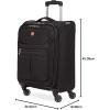 imageSwissGear 4010 Softside Luggage with Spinner Wheels Black CarryOn 18InchBlack
