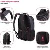 imageSwissGear 5505 Cecil 16 Laptop Backpack Black CanvasBrown  Daily Laptop Bag with Gear Attachment Options  Multiple Organizer Pockets ampamp Padded Shoulder StrapsDark GreyBlack