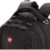 imageSwissGear 5505 Cecil 16 Laptop Backpack Black CanvasBrown  Daily Laptop Bag with Gear Attachment Options  Multiple Organizer Pockets ampamp Padded Shoulder StrapsBlack