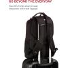 imageSwissGear 5505 Cecil 16 Laptop Backpack Black CanvasBrown  Daily Laptop Bag with Gear Attachment Options  Multiple Organizer Pockets ampamp Padded Shoulder StrapsBlack