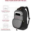 imageSwissGear 5505 Cecil 16 Laptop Backpack Black CanvasBrown  Daily Laptop Bag with Gear Attachment Options  Multiple Organizer Pockets ampamp Padded Shoulder StrapsBlackGold