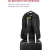 imageSwissGear 5505 Cecil 16 Laptop Backpack Black CanvasBrown  Daily Laptop Bag with Gear Attachment Options  Multiple Organizer Pockets ampamp Padded Shoulder StrapsBlackGold