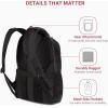 imageSwissGear 5505 Cecil 16 Laptop Backpack Black CanvasBrown  Daily Laptop Bag with Gear Attachment Options  Multiple Organizer Pockets ampamp Padded Shoulder StrapsBlack Hex