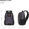 imageSwissGear 5505 Cecil 16 Laptop Backpack Black CanvasBrown  Daily Laptop Bag with Gear Attachment Options  Multiple Organizer Pockets ampamp Padded Shoulder StrapsDark GreyBlack