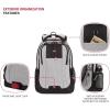 imageSwissGear 5505 Cecil 16 Laptop Backpack Black CanvasBrown  Daily Laptop Bag with Gear Attachment Options  Multiple Organizer Pockets ampamp Padded Shoulder StrapsHeather Grey
