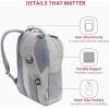 imageSwissGear 5505 Cecil 16 Laptop Backpack Black CanvasBrown  Daily Laptop Bag with Gear Attachment Options  Multiple Organizer Pockets ampamp Padded Shoulder StrapsLight Grey