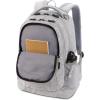 imageSwissGear 5505 Cecil 16 Laptop Backpack Black CanvasBrown  Daily Laptop Bag with Gear Attachment Options  Multiple Organizer Pockets ampamp Padded Shoulder StrapsLight Grey