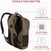 imageSwissGear 5505 Cecil 16 Laptop Backpack Black CanvasBrown  Daily Laptop Bag with Gear Attachment Options  Multiple Organizer Pockets ampamp Padded Shoulder StrapsOlive