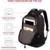 imageSwissGear 5505 Cecil 16 Laptop Backpack Black CanvasBrown  Daily Laptop Bag with Gear Attachment Options  Multiple Organizer Pockets ampamp Padded Shoulder StrapsBlack
