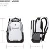 imageSwissGear 5505 Cecil 16 Laptop Backpack Black CanvasBrown  Daily Laptop Bag with Gear Attachment Options  Multiple Organizer Pockets ampamp Padded Shoulder StrapsWhite