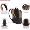 imageSwissGear 5505 Cecil 16 Laptop Backpack Black CanvasBrown  Daily Laptop Bag with Gear Attachment Options  Multiple Organizer Pockets ampamp Padded Shoulder StrapsPastel BrownBlack
