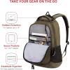 imageSwissGear 5505 Cecil 16 Laptop Backpack Black CanvasBrown  Daily Laptop Bag with Gear Attachment Options  Multiple Organizer Pockets ampamp Padded Shoulder StrapsOlive