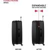 imageSwissGear 6297 Hardside Expandable Luggage with Spinner Wheels Black CheckedLarge 27InchBlack