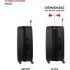 imageSwissGear 6297 Hardside Expandable Luggage with Spinner Wheels Black CheckedLarge 27InchBlack