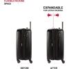 imageSwissGear 7272 Energie Expandable Hardside Luggage with Spinner Wheels and TSA Lock Gold CheckedLarge 27InchBlack
