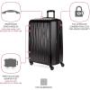 imageSwissGear 7272 Energie Expandable Hardside Luggage with Spinner Wheels and TSA Lock Gold CheckedLarge 27InchBlack