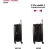 imageSwissGear 7272 Energie Expandable Hardside Luggage with Spinner Wheels and TSA Lock Gold CheckedLarge 27InchBlack