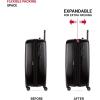 imageSwissGear 7272 Energie Expandable Hardside Luggage with Spinner Wheels and TSA Lock Gold CheckedLarge 27InchBlack