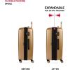 imageSwissGear 7272 Energie Expandable Hardside Luggage with Spinner Wheels and TSA Lock Gold CheckedLarge 27InchGold