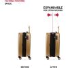 imageSwissGear 7272 Energie Expandable Hardside Luggage with Spinner Wheels and TSA Lock Gold CheckedLarge 27InchGold