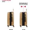imageSwissGear 7272 Energie Expandable Hardside Luggage with Spinner Wheels and TSA Lock Gold CheckedLarge 27InchGold