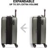 imageSwissGear 7272 Energie Expandable Hardside Luggage with Spinner Wheels and TSA Lock Gold CheckedLarge 27InchGunmetal