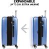 imageSwissGear 7272 Energie Expandable Hardside Luggage with Spinner Wheels and TSA Lock Gold CheckedLarge 27InchPeriwinkle Blue
