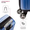 imageSwissGear 7272 Energie Expandable Hardside Luggage with Spinner Wheels and TSA Lock Gold CheckedLarge 27InchPeriwinkle Blue