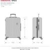 imageSwissGear 7272 Energie Expandable Hardside Luggage with Spinner Wheels and TSA Lock Gold CheckedLarge 27InchWhite
