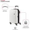 imageSwissGear 7272 Energie Expandable Hardside Luggage with Spinner Wheels and TSA Lock Gold CheckedLarge 27InchWhite
