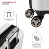 imageSwissGear 7272 Energie Expandable Hardside Luggage with Spinner Wheels and TSA Lock Gold CheckedLarge 27InchWhite