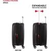 imageSwissGear 7585 Hardside Expandable Luggage with Spinner Wheels Black CarryOn 19InchBlack