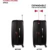 imageSwissGear 7585 Hardside Expandable Luggage with Spinner Wheels Black CarryOn 19InchBlack