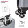 imageSwissGear 7585 Hardside Expandable Luggage with Spinner Wheels Black CarryOn 19InchSilver