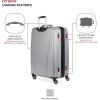 imageSwissGear 7585 Hardside Expandable Luggage with Spinner Wheels Black CarryOn 19InchSilver