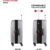 imageSwissGear 7585 Hardside Expandable Luggage with Spinner Wheels Black CarryOn 19InchSilver