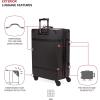 imageSwissGear 7739 Hardside Luggage Trunk with Spinner Wheels Blush CheckedLarge 26InchBlack