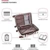 imageSwissGear 7739 Hardside Luggage Trunk with Spinner Wheels Blush CheckedLarge 26InchWhite