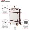 imageSwissGear 7739 Hardside Luggage Trunk with Spinner Wheels Blush CheckedLarge 26InchWhite