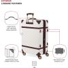 imageSwissGear 7739 Hardside Luggage Trunk with Spinner Wheels Blush CheckedLarge 26InchWhite