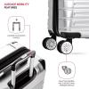 imageSwissGear 7782 Hardside Expandable Luggage with Spinner Wheels Silver CarryOn 20InchSilver
