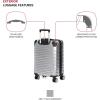 imageSwissGear 7782 Hardside Expandable Luggage with Spinner Wheels Silver CarryOn 20InchSilver