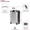 imageSwissGear 7782 Hardside Expandable Luggage with Spinner Wheels Silver CarryOn 20InchSilver